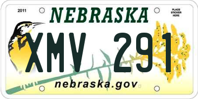 NE license plate XMV291