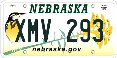 NE license plate XMV293