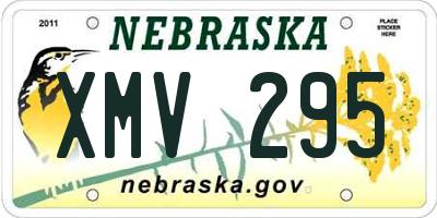 NE license plate XMV295