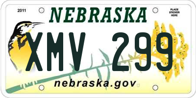 NE license plate XMV299