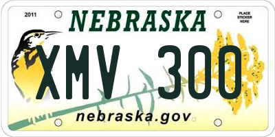 NE license plate XMV300