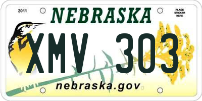 NE license plate XMV303