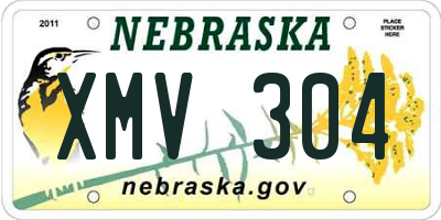 NE license plate XMV304