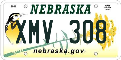 NE license plate XMV308