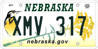 NE license plate XMV317