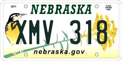 NE license plate XMV318