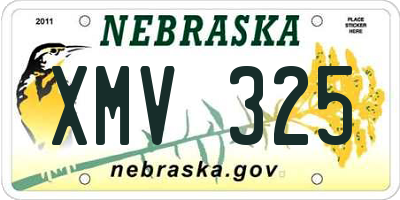 NE license plate XMV325