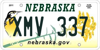 NE license plate XMV337