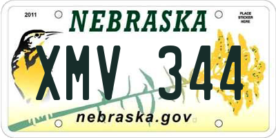 NE license plate XMV344
