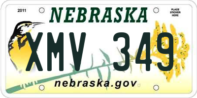 NE license plate XMV349