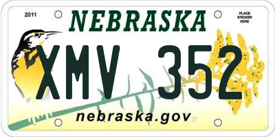 NE license plate XMV352