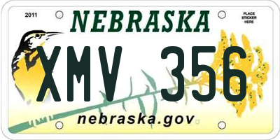 NE license plate XMV356