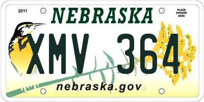 NE license plate XMV364