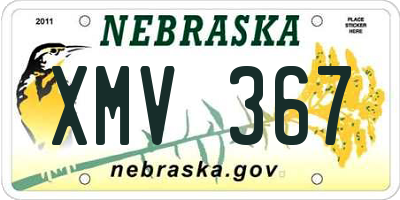 NE license plate XMV367