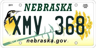 NE license plate XMV368