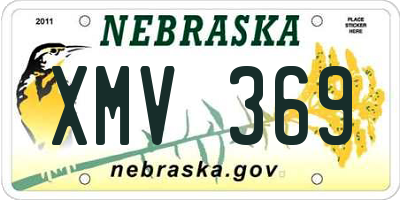 NE license plate XMV369
