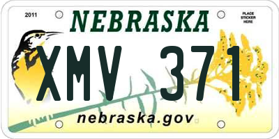NE license plate XMV371