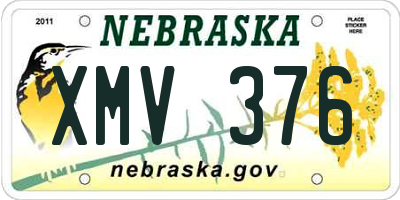 NE license plate XMV376