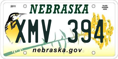 NE license plate XMV394