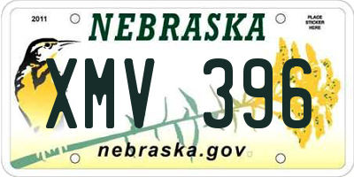 NE license plate XMV396