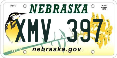 NE license plate XMV397