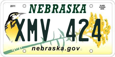 NE license plate XMV424