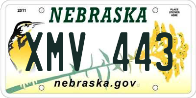 NE license plate XMV443