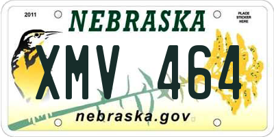 NE license plate XMV464