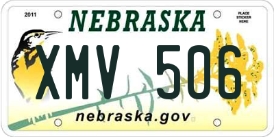 NE license plate XMV506
