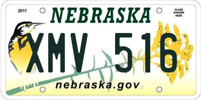 NE license plate XMV516