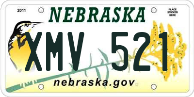 NE license plate XMV521