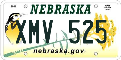 NE license plate XMV525