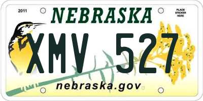 NE license plate XMV527