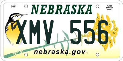 NE license plate XMV556