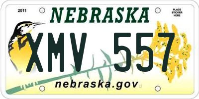NE license plate XMV557