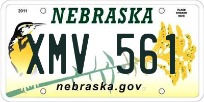 NE license plate XMV561