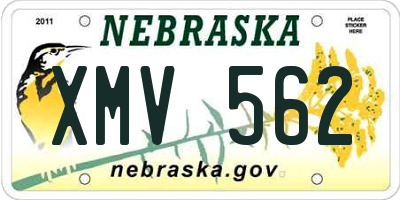 NE license plate XMV562