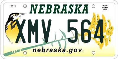 NE license plate XMV564