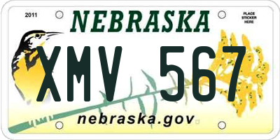 NE license plate XMV567
