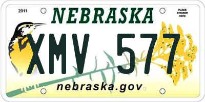 NE license plate XMV577