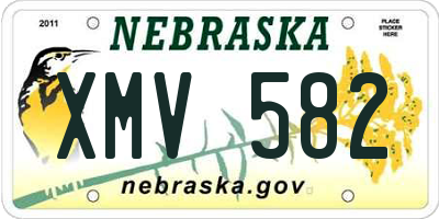 NE license plate XMV582
