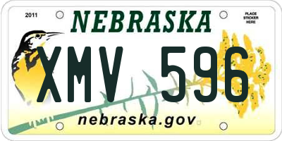 NE license plate XMV596