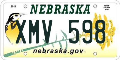 NE license plate XMV598
