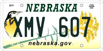 NE license plate XMV607
