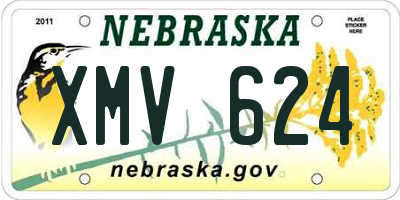 NE license plate XMV624