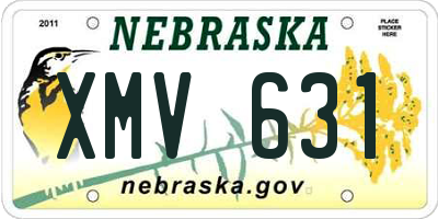NE license plate XMV631