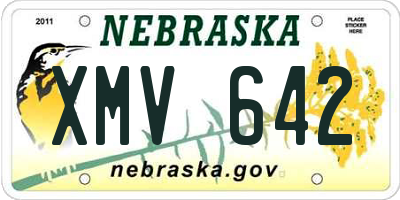 NE license plate XMV642
