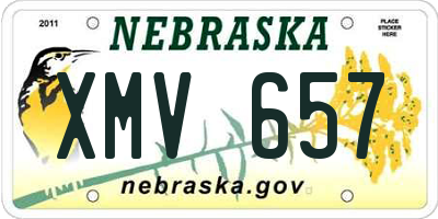 NE license plate XMV657