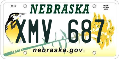 NE license plate XMV687