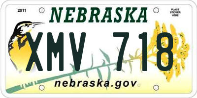 NE license plate XMV718
